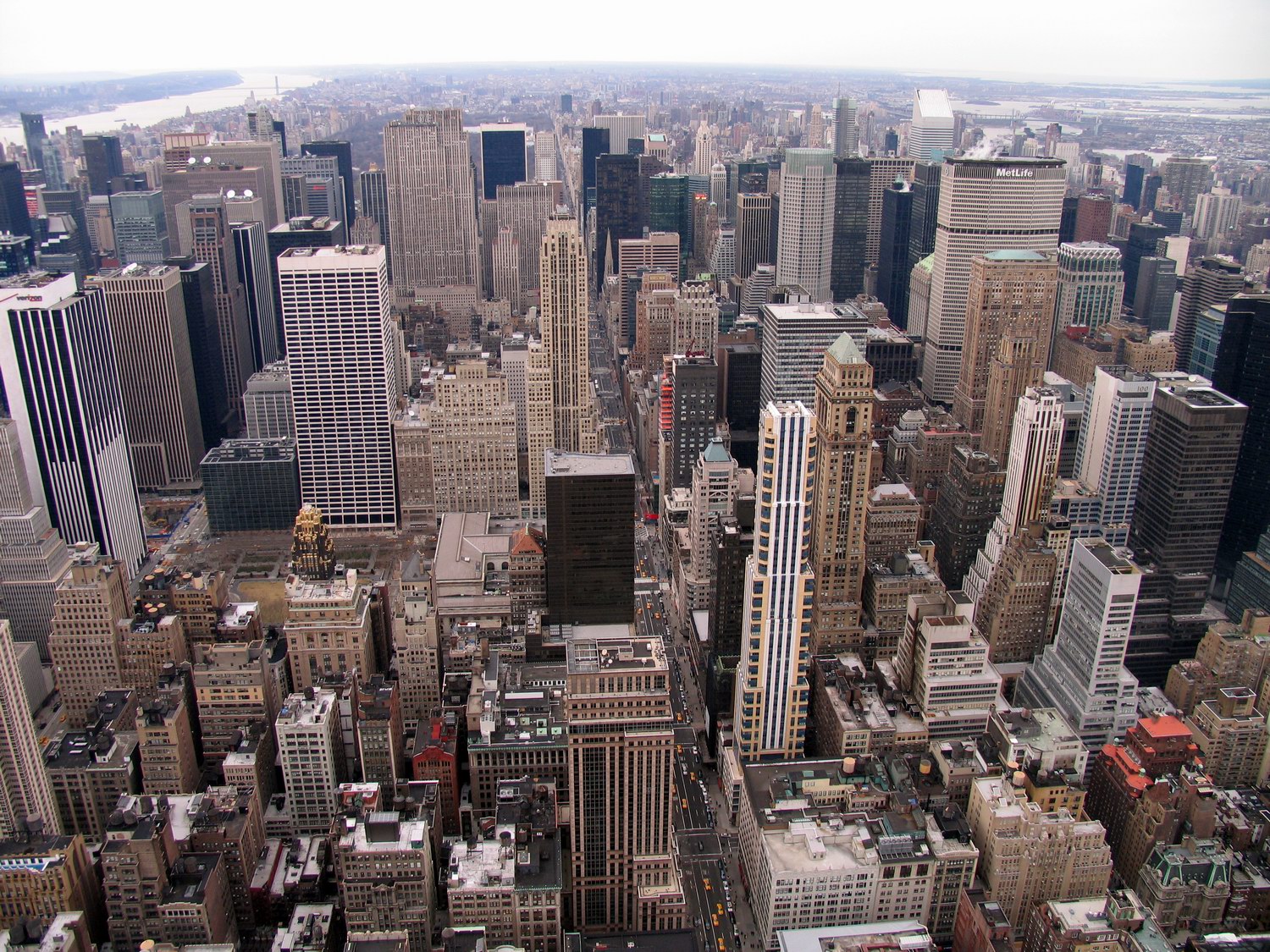 New York hiriko ikuspegi panoramikoa.