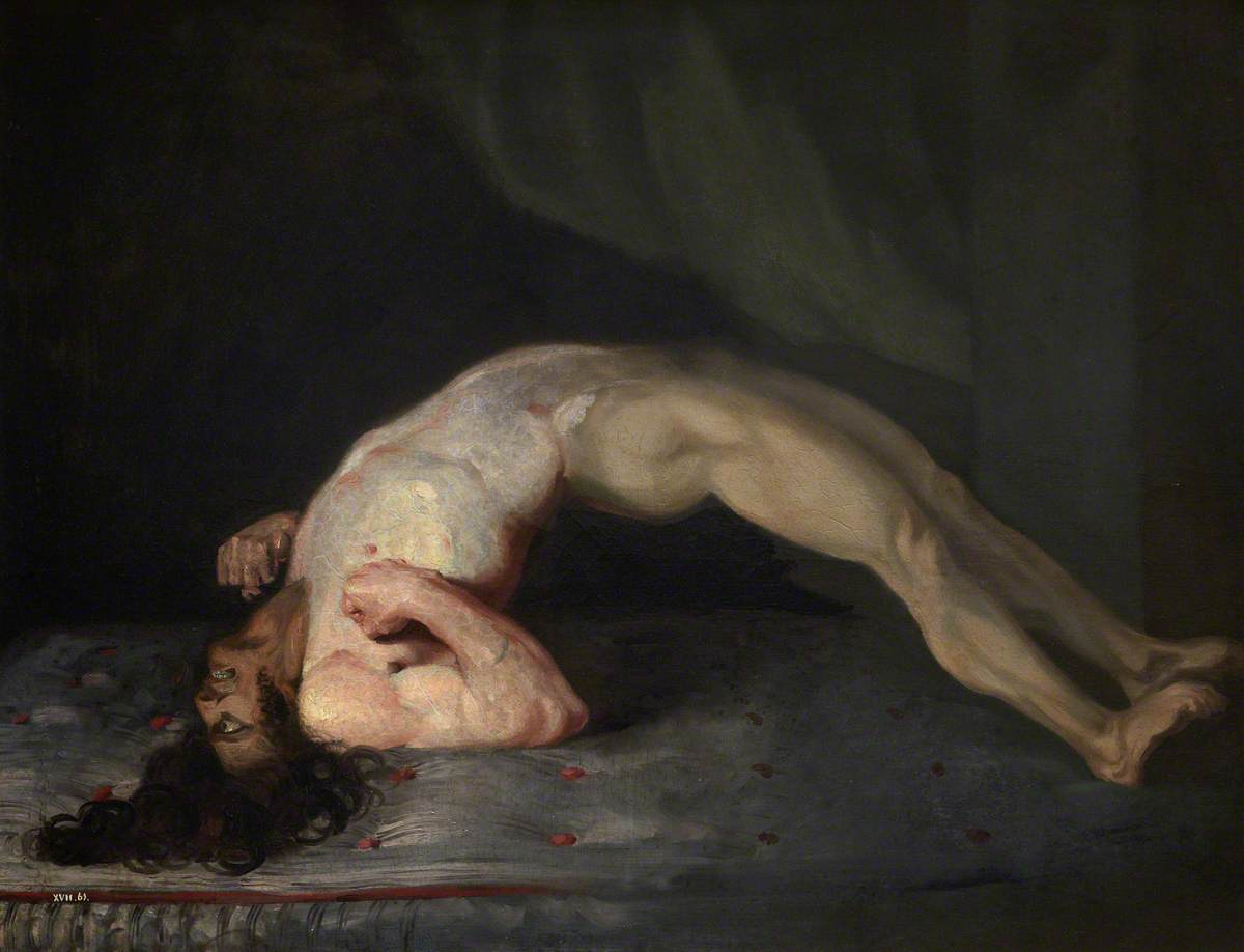 Tetanosa duen gizon batek pairatzen dituen muskulu-espasmoen margolana (Sir Charles Bell, 1809).
